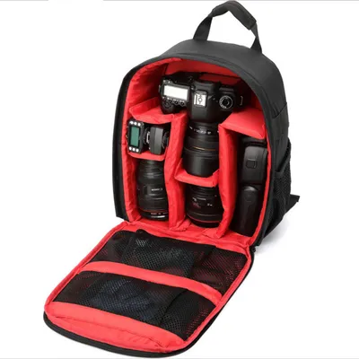 Produktbild von INF DSLR Kamera-Rucksack Schwarz / Rot