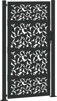 Immagine prodotto di vidaXL Cancello da giardino nero 100x175 cm design ad ante in acciaio
