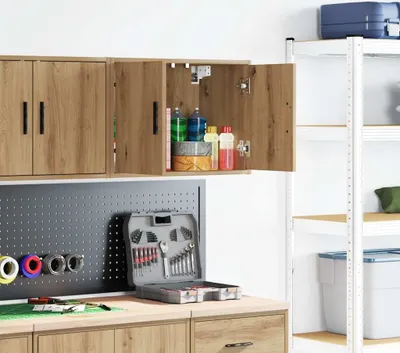 Produktbild von "2026 Promotion" Garagen-Wandschrank Artisan-Eiche Holzwerkstoff - Aktenschränke CC32171