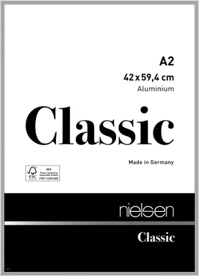 Produktbild von nielsen Aluminium Bilderrahmen Classic, 42x59,4 cm (A2), Silber