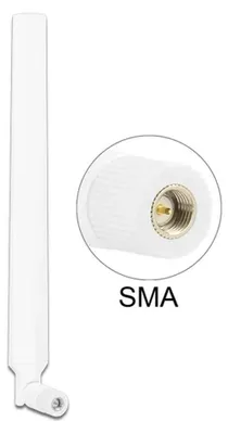 Produktbild von DeLOCK 88977, 4 dBi, 50 Ohm, Omnidirektionale Antenne, SMA, 4,0:1, Weiß