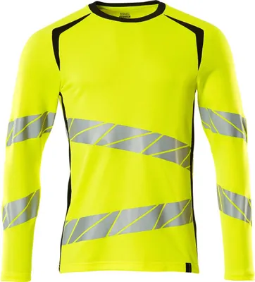 Produktbild von MASCOT 19081-771-1709-L ONE, T-Shirt, Mann, Schwarz, Gelb, L ONE, 104 cm, Baumwolle, Polyester