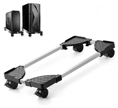 Imagen del producto de Soporte ajustable para torre de ordenador - Base para CPU con ruedas - Carcasa móvil para torre - Estabilidad - Movimiento de 360 grados - Color
