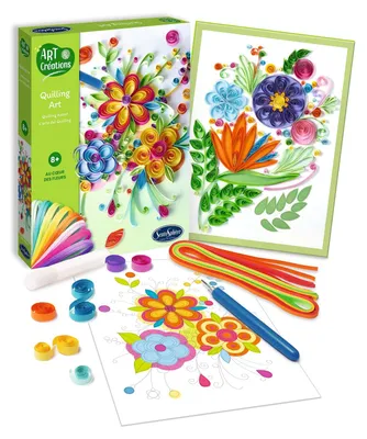 Productafbeelding van Knutselset: Quilling bloemen, zelf maken. Papierknutselset, bloemenmotief