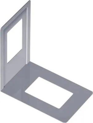 Produktbild von Element System Bücherstützen 10803 Länge 120mm Höhe 130mm weiß einteilig 4 Stück / Folienschlauch - 10803- 00000