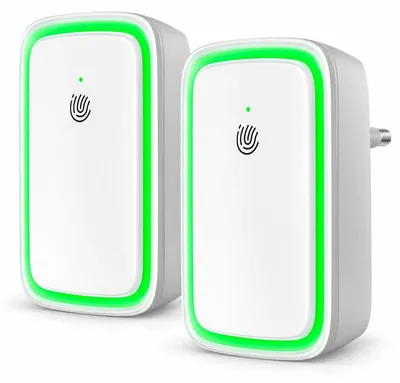 Produktbild von Luftionisator 2er Set, Ionisator für Raumluft ohne Filter, leise Steckdosen-Luftreiniger mit 3 Stufen, energiesparend für Schlafzimmer Büro
