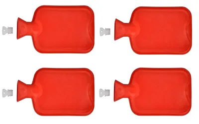 Produktbild von 4er Set Wärmflasche aus Gummi 2 Liter | Wärmeflasche Wärmekissen  | Wärme Flasche Bettflasche