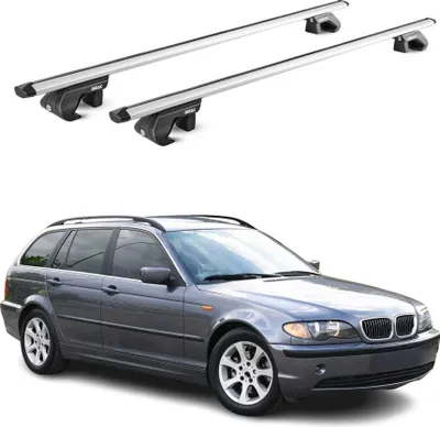 Produktbild von Dachträger Grundtäger für BMW 3er Touring E46 1999-2005 5tür 90kg Alu ABE Silber