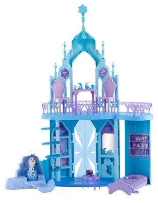 Produktbild von Disney Frozen Disney Die Eiskönigin Elsas Eispalast Schloss-Spielset mit Olaf, 5 Spielbereichen und 21 Zubehörteilen, 3 Jahr(e), Montage erforderlich