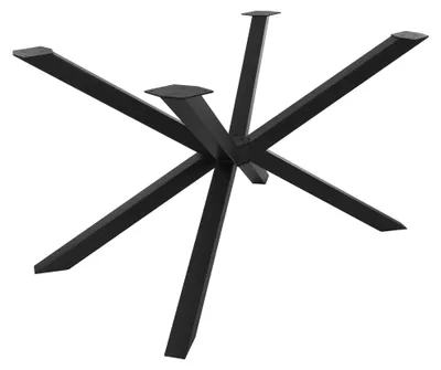 Produktbild von ML-Design Tischbeine Metall Schwarz, Tischgestell Outdoor wetterfest, Tischfüße Spider-Design, Tischkufen aus Stahl, Tischuntergestell 120x78x72 cm