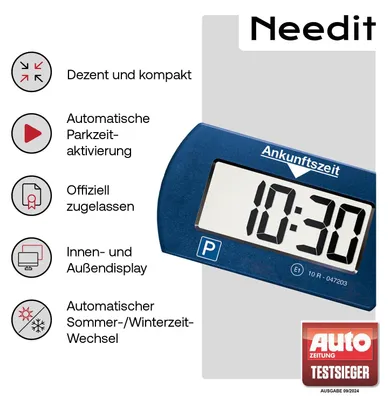Imagen del producto de Needit Park Mini, disco de estacionamiento azul eléctrico para el coche