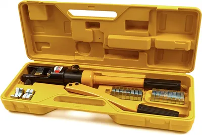 Immagine prodotto di Pinza crimpatrice idraulica manuale , kit pinza pressatrice per terminali elettrici, pinza per connettore 16-300 mm² con matrici intercambiabili,13 tonnellate