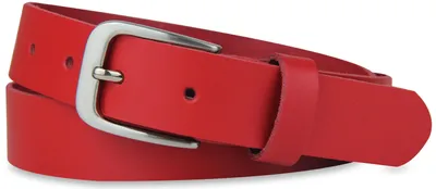 Produktbild von Ledergürtel  GERMANY, 3 cm breit, Gürtel für Damen und Herren, Rot, Größe: 95