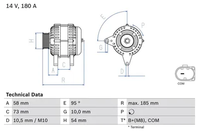 Produktbild von BOSCH 0 986 082 850 Generator x