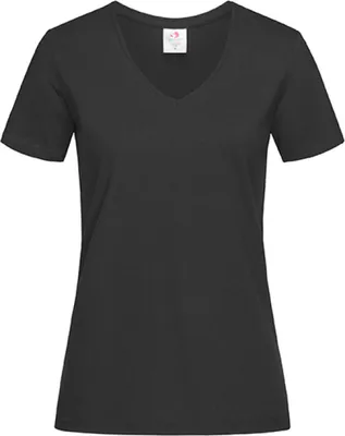 Produktbild von Stedman ST2700 | Classic V-Neck Damen T-Shirt - Farbe: Black Opal - Größe: XXL