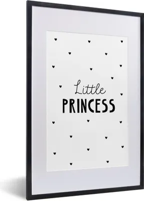 Produktbild von MuchoWow® Gerahmtes Poster Sprichwörter - Kleine Prinzessin - Mädchen - Prinzessin - Zitate 40x60 cm - Poster mit Schwarzem Bilderrahmen Wandposter Rahmen Foto Bilder - Poster in Rahmen