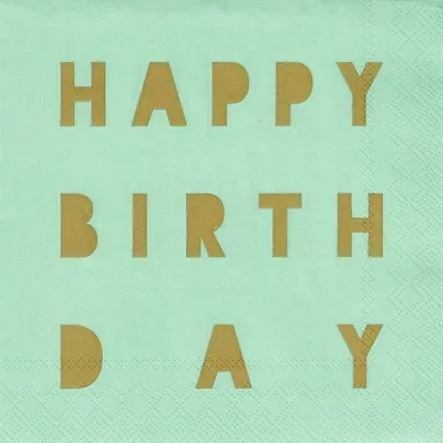 Produktbild von Cocktailserviette "Happy Birthday"