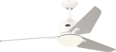 Zdjęcie produktu dla Energooszczędny wentylator sufitowy z oświetleniem i pilotem Eco Aviatos 132 cm Biały / Srebrnoszary