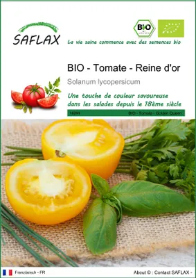 Image de SAFLAX -- Tomate - Reine d'or - 15 graines - Solanum