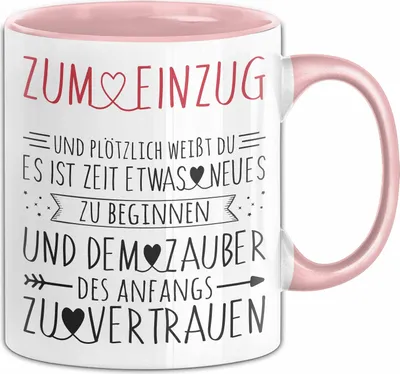 Produktbild von Einzugsgeschenke Wohnung Tasse Neue Nachbarn Geschenkidee Zum Einzug Spruch Kaffee-Tasse Einweihungsgeschnek (Rosa)
