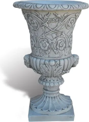 Produktbild von Casa Padrino Luxus Barock Blumentopf Grau Ø 49 x H. 78 cm - Handgefertigter Barockstil Pflanzentopf aus hochwertigem Carrara Marmorkies - Barock Garten Deko - Luxus Qualität -  Italy