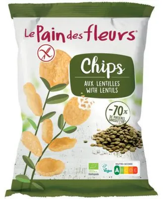 Productafbeelding van Le Pain des Fleurs Chips met linzen (50 gr)