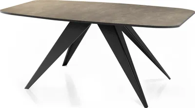 Produktbild von Ausziehbarer Esstisch im Loft-Stil - Industrieller Tisch mit Schwarzen Metallbeinen - Modernes Design für Wohnzimmer - 180 cm Ausziehbar auf 220 cm - Chicago Beton Grau