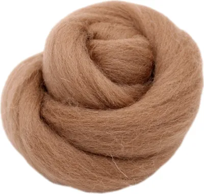 Produktbild von Filzwolle zum Trockenfilzen und Nassfilzen - Farbe Cappuccino 20gr.