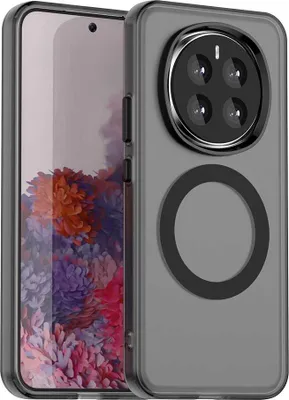 Image de Etui magnétique pour Honor Magic 7, étui antichoc fin, mat et translucide Noir