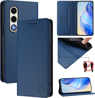 Immagine prodotto di Custodia in pelle per itel S25, flip case con slot per carte, portafoglio e supporto Blu