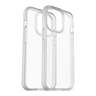 Two transparent phone cases are shown side-by-side against a white background.