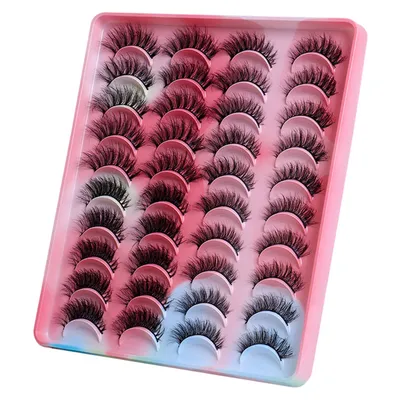 Produktbild von 20 Paare Falsche Wimpern, Künstliche Wimpern Set, Natürliche Wimpern, Stil: B