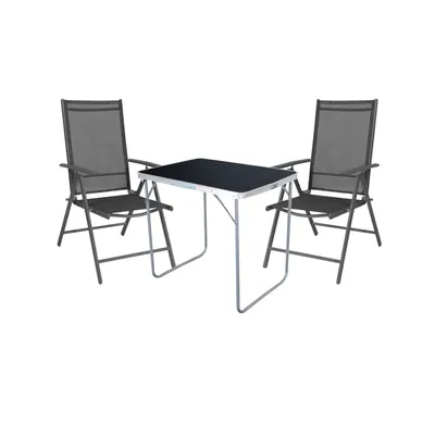 Produktbild von 3-tlg. Camping Set Gartenmöbel Campingtisch 2 x Aluminium Klappstuhl