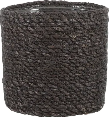 Produktbild von Mica Decorations Pflanzenkorb - grau - Rattan - 16 x 16 cm