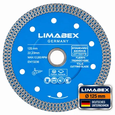 Produktbild von Diamanttrennscheibe 125 mm Feinsteinzeug Fliesen Keramik Diamantscheibe X-Mesh