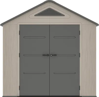 Produktbild von Gartenhaus aus HDPE-Kunststoff Beige und Grau 6,15 m² mit Boden - Stärke 22 mm - ANTEVA