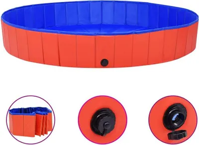 Immagine prodotto di Piscina per cani pieghevole rossa 200x30 cm PVC