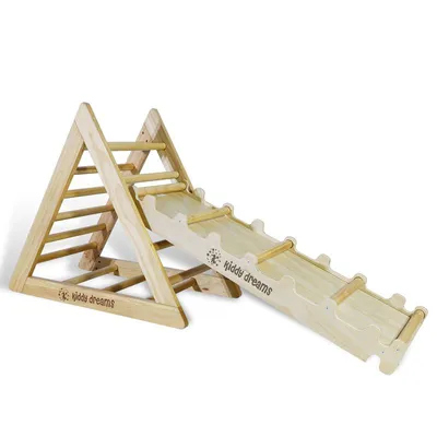 Produktbild von Kletterdreieck mit Rutsche Pikler Holz Indoor für Kinder ab 1 Jahr Aktivspielzeug