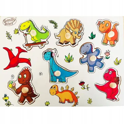 Image de Puzzle en bois Puzzle à poser Dinosaure Smily Play