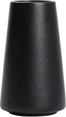 Immagine prodotto di Vaso in Vetroceramica, 15 cm - Piccolo vaso - Nero opaco - Ideale per fiori secchi e pampas