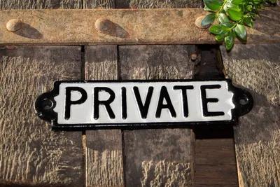 Produktbild von Schild Eisen Gusseisen "Private" keinen Zutritt Türschild Zutritt verboten