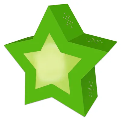 Produktbild von URSUS Twinkle Star Laternen-Bastelset NEON GRÜN