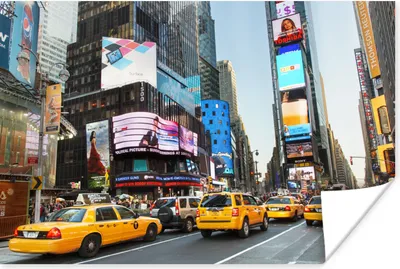 Produktbild von MuchoWow® Poster New York - Taxi - Gelb 30x20 cm - Plakate - Print