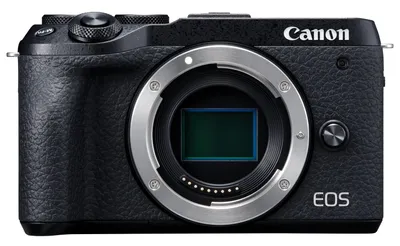 Produktbild von Canon EOS M6 Mark II + EF-M15-45mm + EVF-DC2, 32,5 MP, 6960 x 4640 Pixel, CMOS, 4K Ultra HD, 361 g, Schwarz
