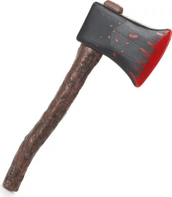 Produktbild von Halloween Horror Axt Schwarz/Rot mit Blutspuren aus Kunststoff