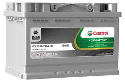 Produktbild von Castrol 12V 70Ah AGM Autobatterie 760A Start Stop wartungsfrei Starterbatterie