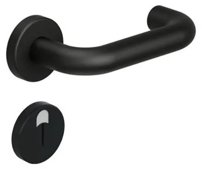Produktbild von HEWI 111 Rosetten Türdrückergarnitur schwarz matt (Lochung: WC) Lochung: WC