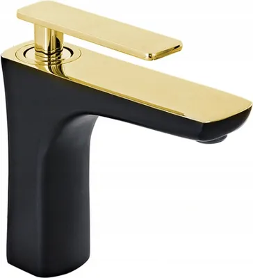 Produktbild von Mexen Indus Waschtischbatterie, Schwarz/Gold - 744600-75