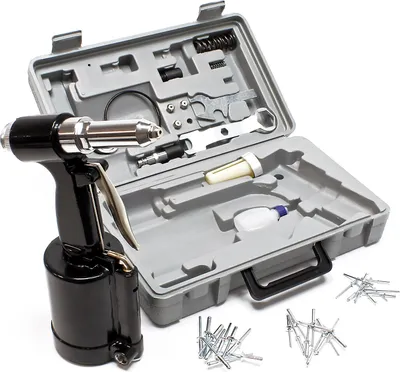 Produktbild von Pneumatická nýtovací pistole Wiltec 2,4-4,8 mm pro slepé nýty v sadě