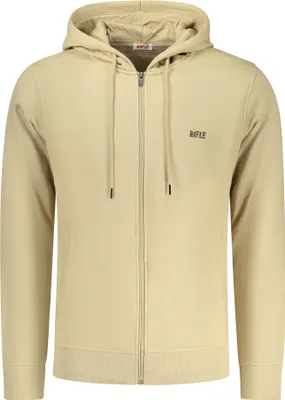 Produktbild von Herren Kapuzen-Sweatshirt Beige mit Reißverschluss und Taschen